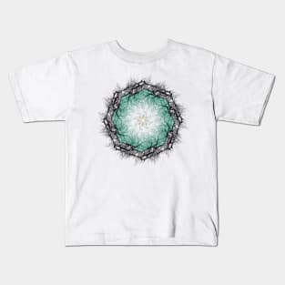 Moon Mandala, Abstract Kaleidoscope, Forestcore art Kids T-Shirt